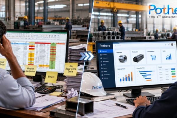 Steel Fabrication ERP vs Excel: When Does a Spreadsheet Stop Working?