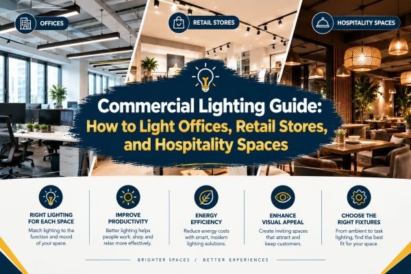 Commercial Lighting Guide: How to Light Offices, Retail Stores, and Hospitality Spaces